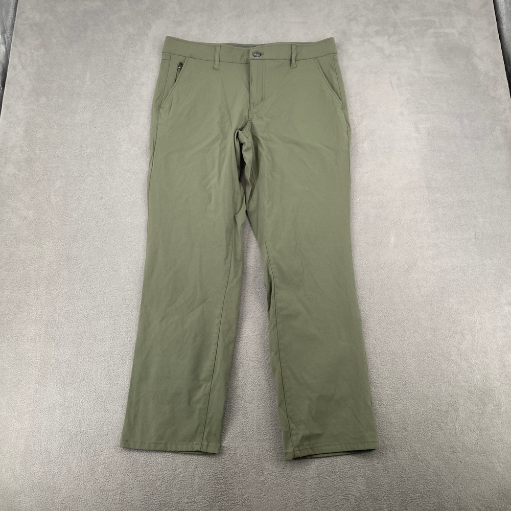 Weatherproof Vintage Mens Regular Fit Pants 32x30 Olive Green Stretch Nylon 7580